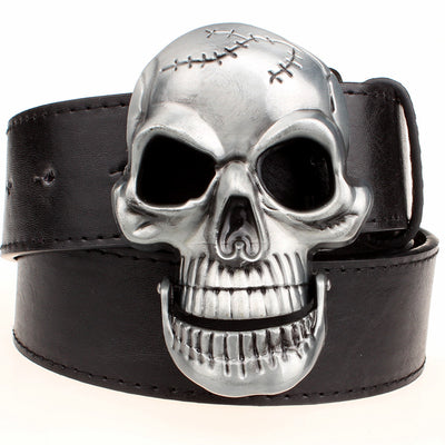 Rock Metal Buckle Big Skull Belts