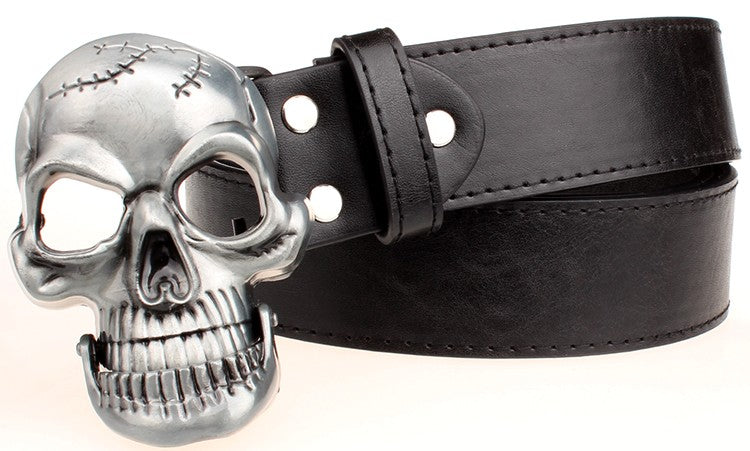 Rock Metal Buckle Big Skull Belts