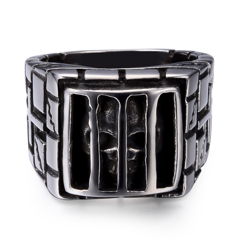 Stainless Steel Dark Soul 3 Vintage Prison Ghost Skull Rings