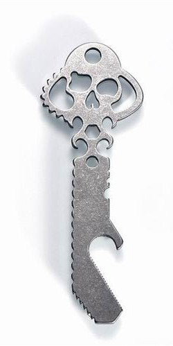 Stainless Steel Skull Opener Keychain