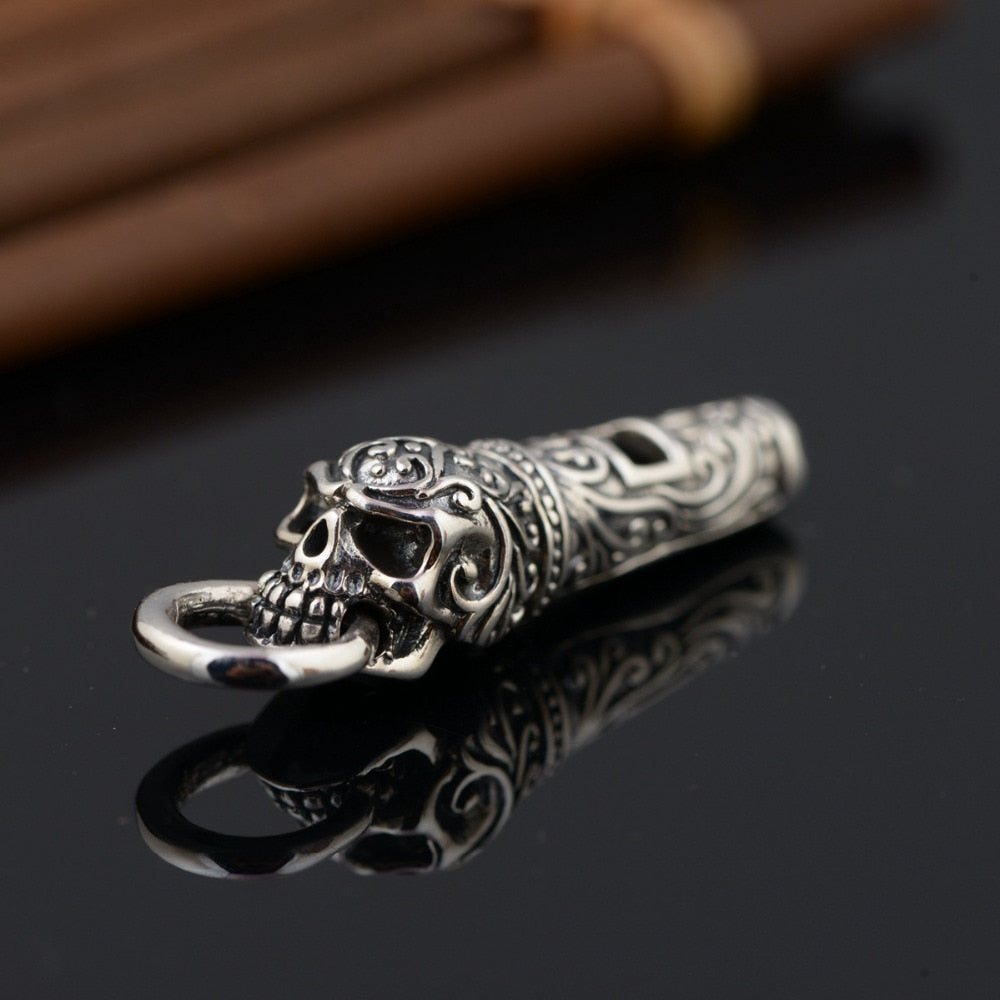925 Sterling Silver Unique Whistle Skull Pendants
