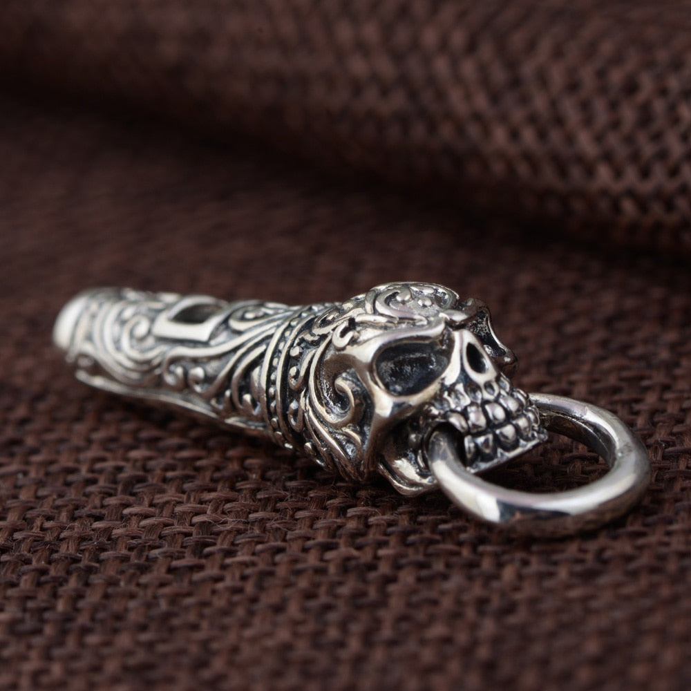 925 Sterling Silver Unique Whistle Skull Pendants