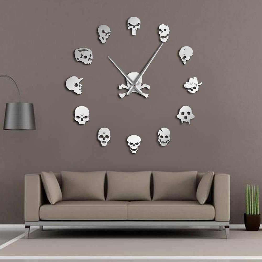 Skull Heads Giant Wall Clock