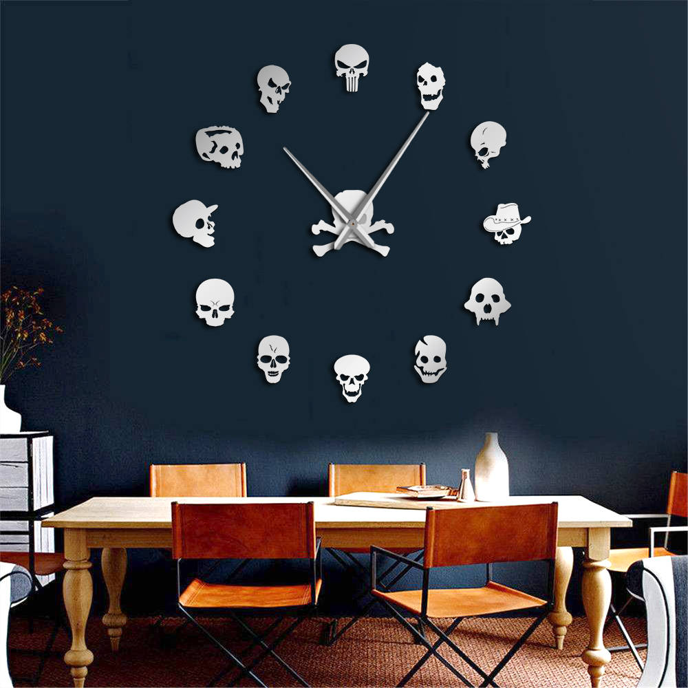 Skull Heads Giant Wall Clock