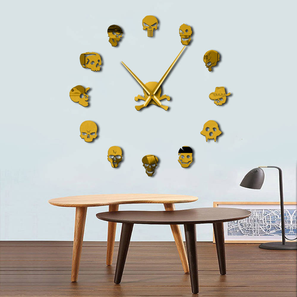 Skull Heads Giant Wall Clock