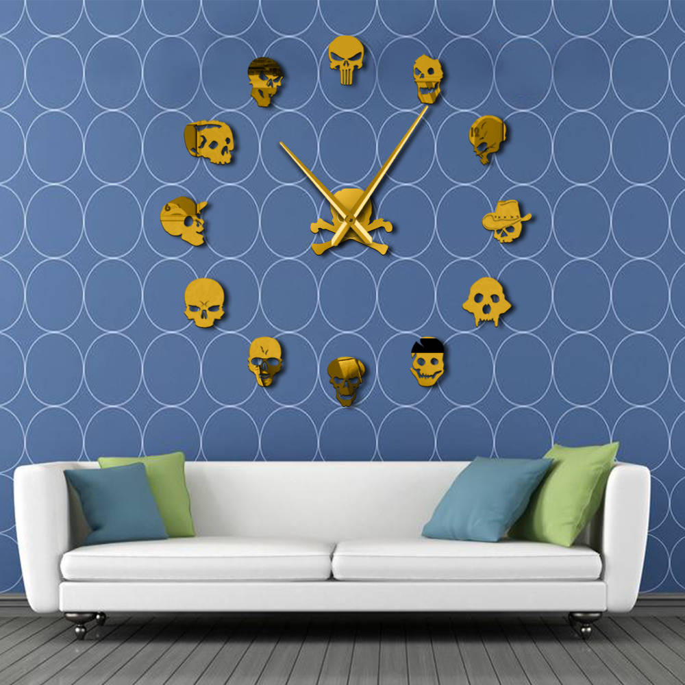 Skull Heads Giant Wall Clock