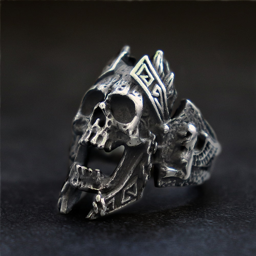 God of War Biker Skull Rings