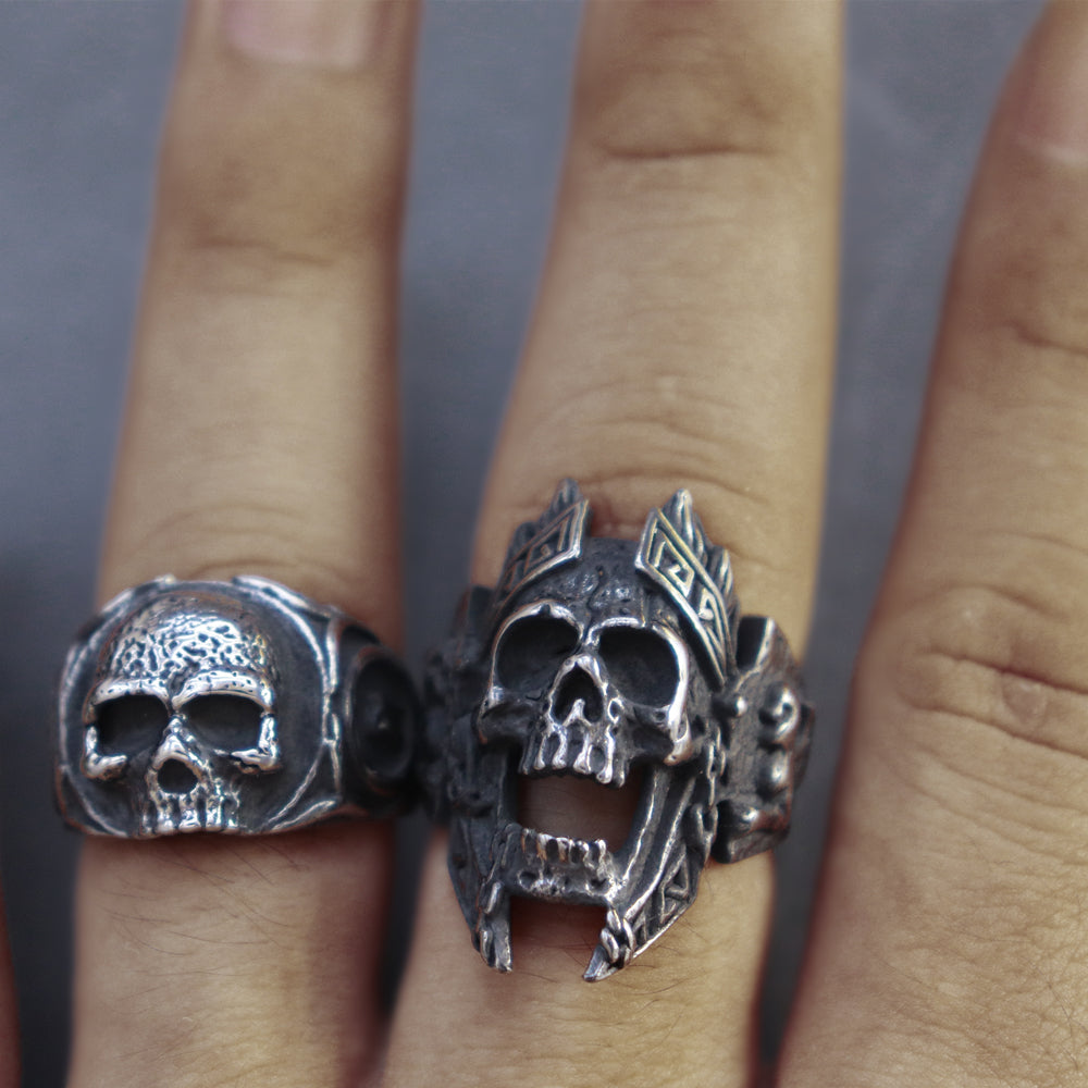 Women Punk Rock Gothic Biker Skull Rings
