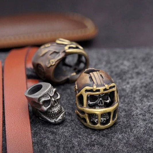 Handmade Rugby Skull Knife Beads for EDC Rope