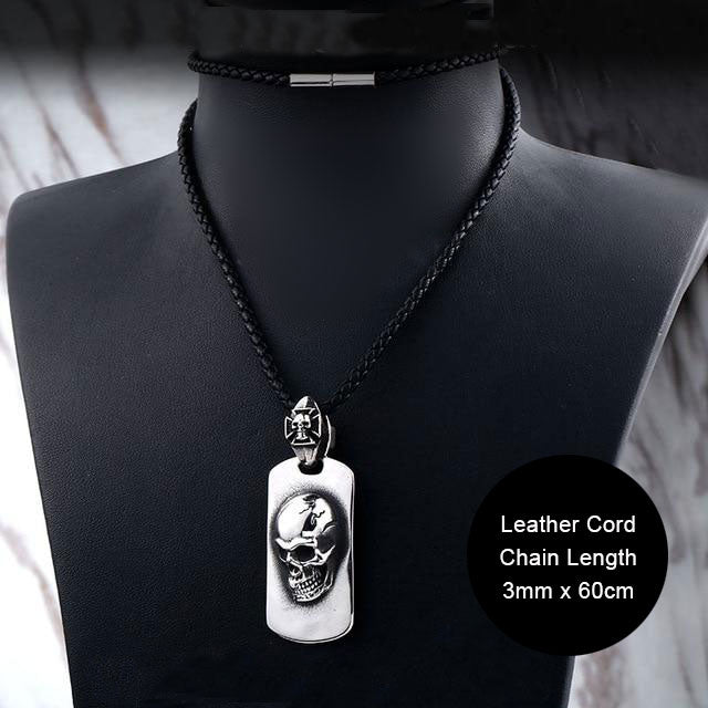 316L Stainless Steel Skull Dog Tag