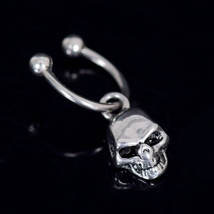 Steel Skull Head Nose Ring